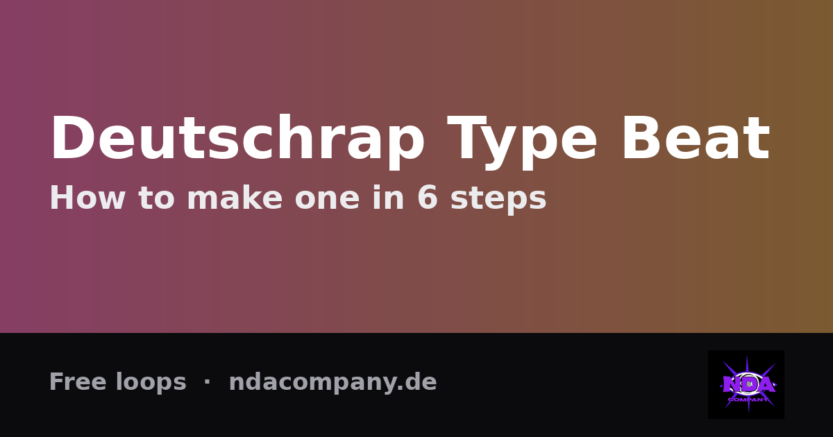 Wie du einen Deutschrap Type Beat machst (+ kostenlose Loops)