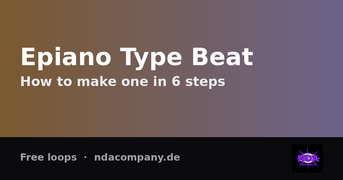 How to Make a Epiano Type Beat (+ Free Loops)